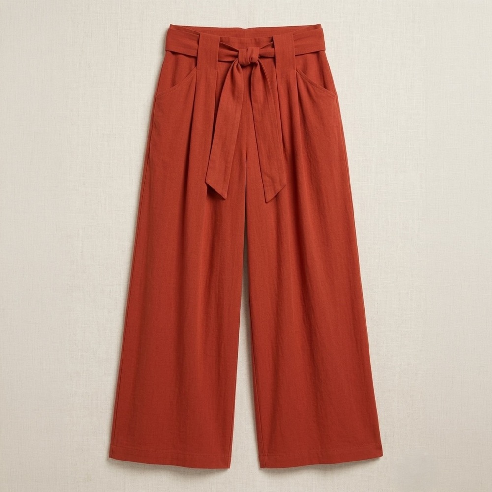 Amour Vert Red Eldora Tencel Wide-Leg Pants Size M